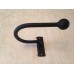  A Pair of Black Wrought Iron Tie Backs with Ball Ends